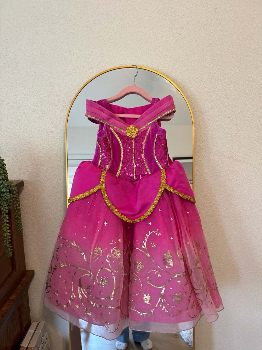 Disney Store Aurora Princess Castle Collec. Sleeping Beauty Dress Costume Size 4